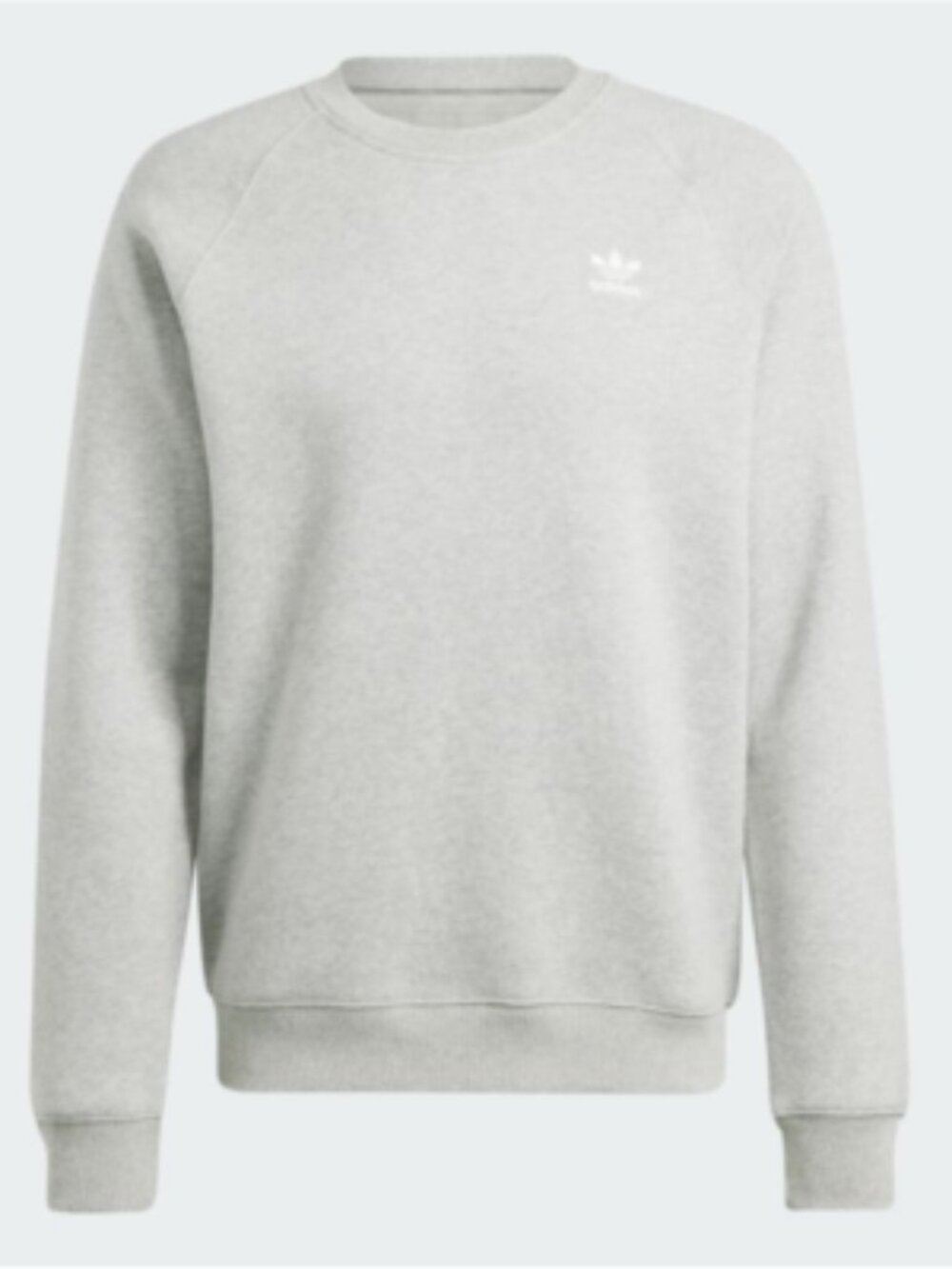 adidas Originals Essentials Trefoil Crewneck Sweatshirt Grey Crewneck | Medium